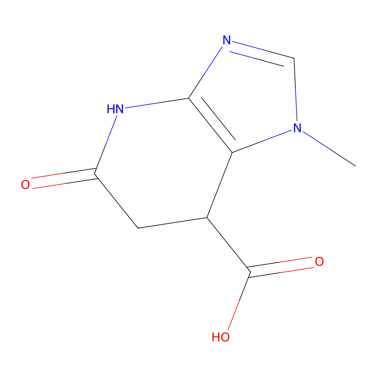 1-methyl-5-oxo-1H,4H,5H,6H,7H-imidazo[4,5-b]pyridine-7-carboxylic acid molecular structure, CAS 1864072-66-1