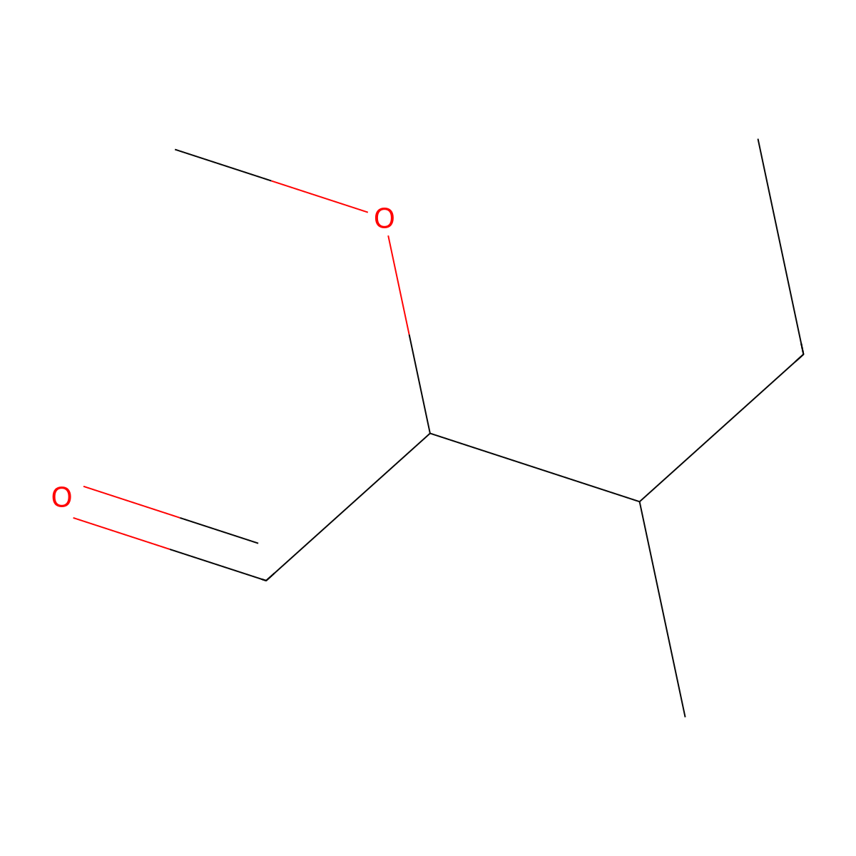 2-Methoxy-3-methylpentanal molecular structure, CAS 1864072-82-1
