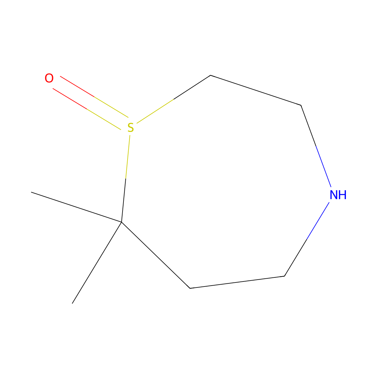 7,7-Dimethyl-1lambda4,4-thiazepan-1-one molecular structure, CAS 1864073-72-2