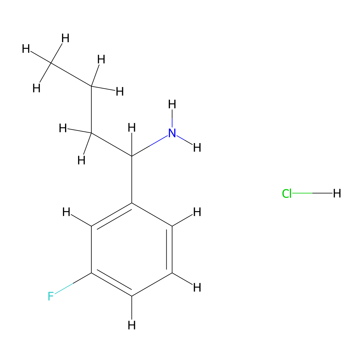 1-(3-Fluorophenyl)butan-1-amine hydrochloride molecular structure, CAS 1864074-37-2