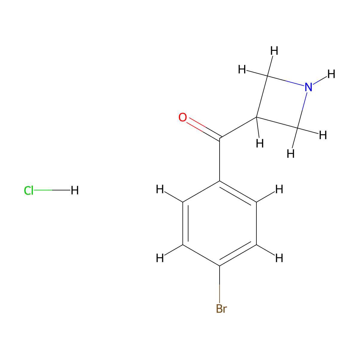 3-(4-Bromobenzoyl)azetidine hydrochloride molecular structure, CAS 1864074-80-5