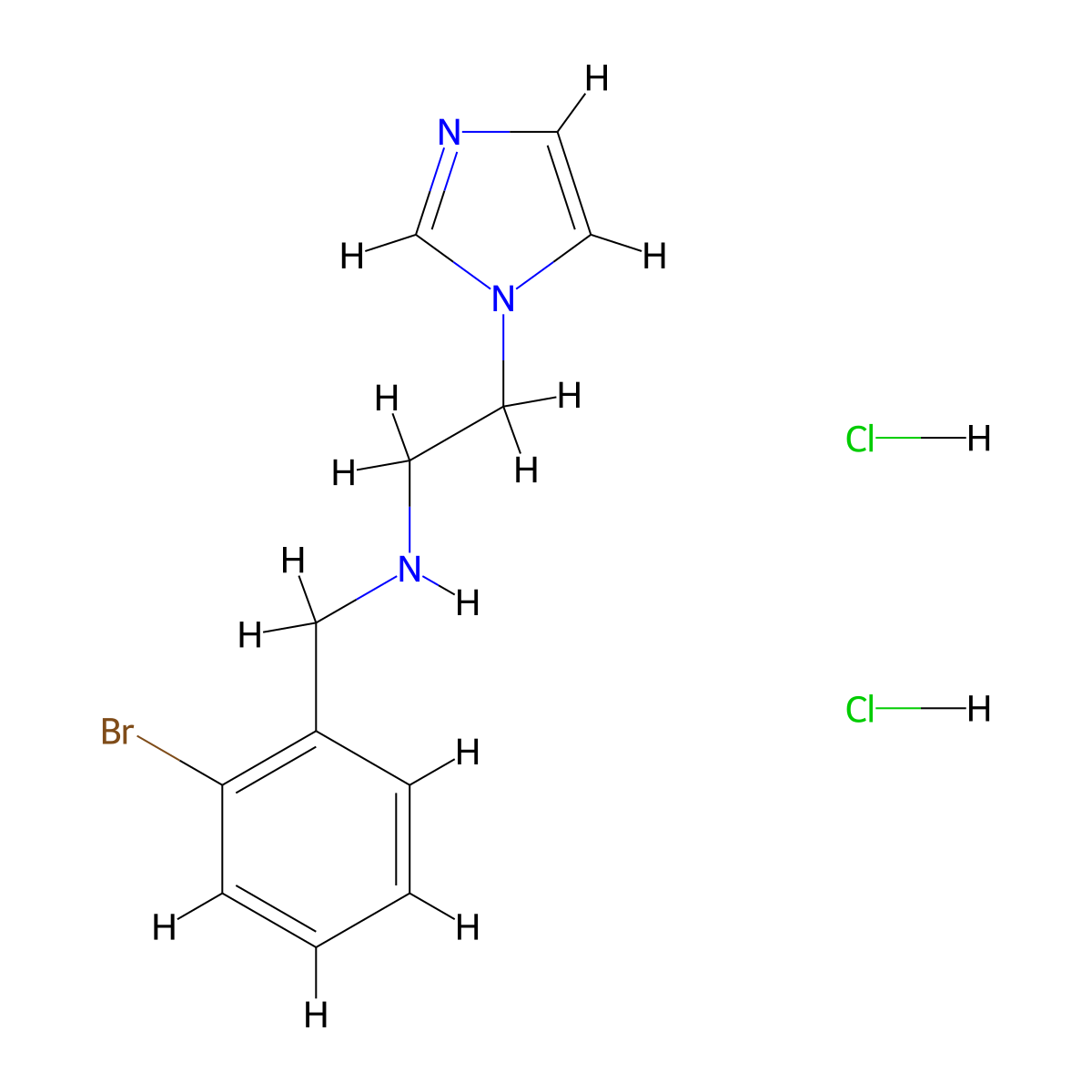 [(2-bromophenyl)methyl][2-(1H-imidazol-1-yl)ethyl]amine dihydrochloride molecular structure, CAS 1864074-84-9