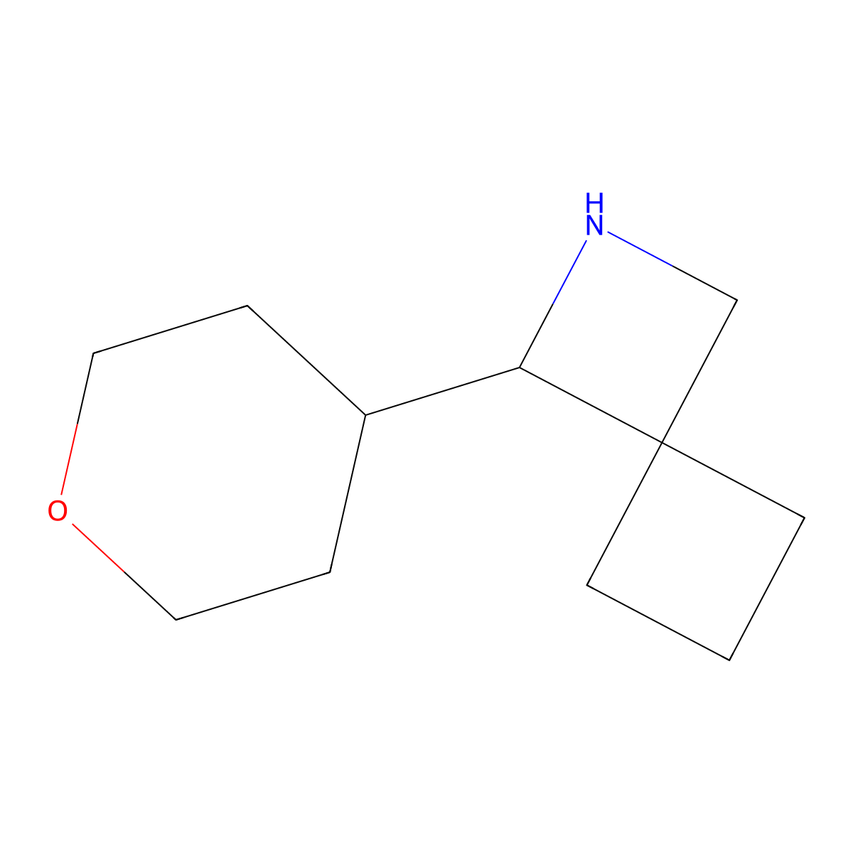 1-(Oxan-4-yl)-2-azaspiro[3.3]heptane molecular structure, CAS 1864081-89-9