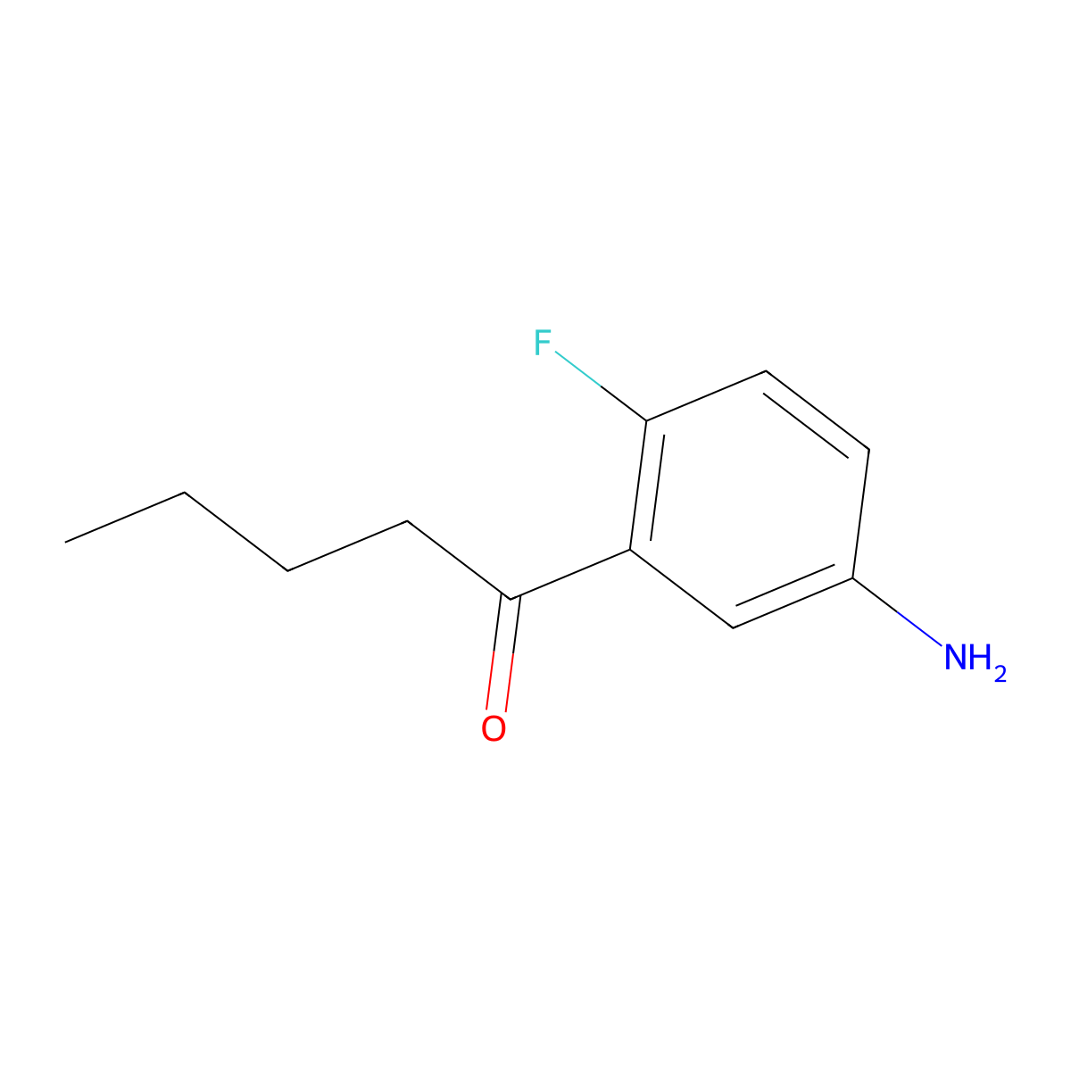 1-(5-Amino-2-fluorophenyl)pentan-1-one molecular structure, CAS 1864125-83-6