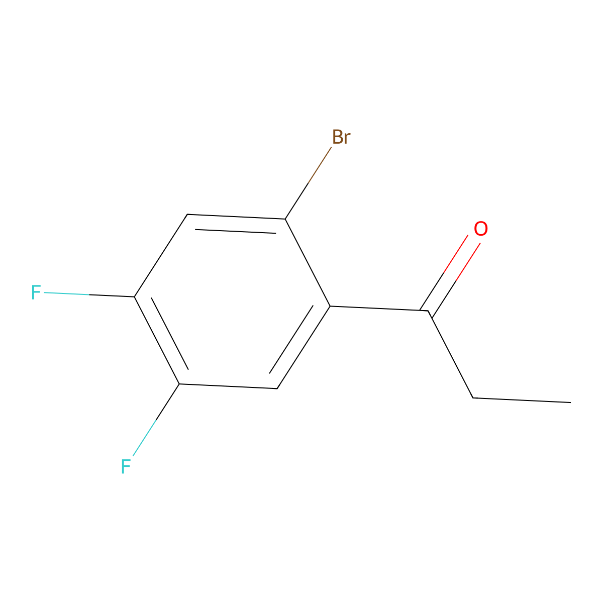 1-(2-Bromo-4,5-difluorophenyl)-1-propanone molecular structure, CAS 1864129-25-8