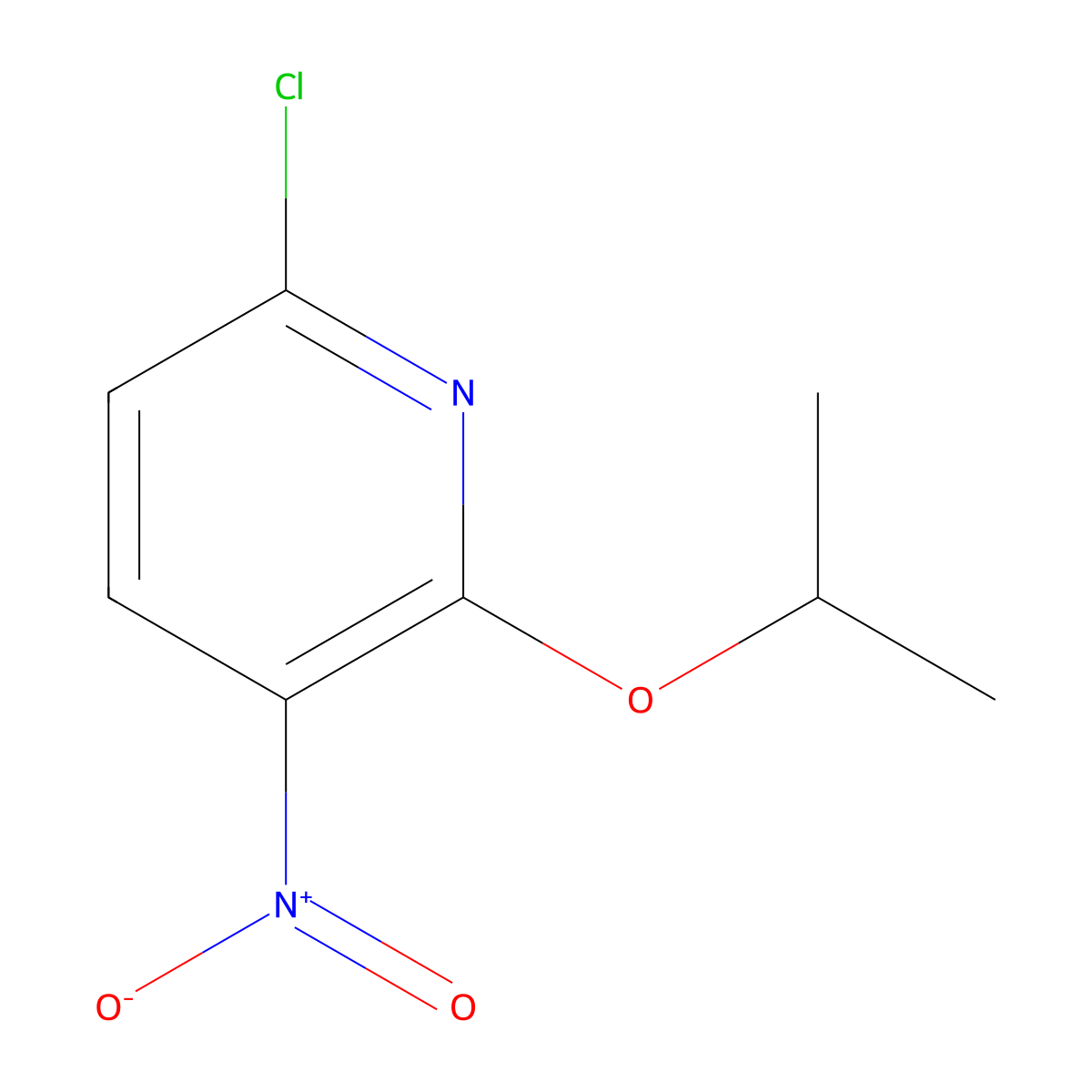 6-Chloro-3-nitro-2-(propan-2-yloxy)pyridine molecular structure, CAS 186413-77-4