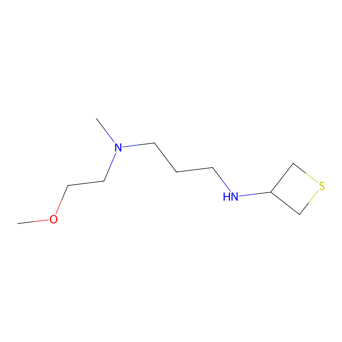 N1-(2-Methoxyethyl)-N1-methyl-N3-(thietan-3-yl)propane-1,3-diamine molecular structure, CAS 1864137-24-5