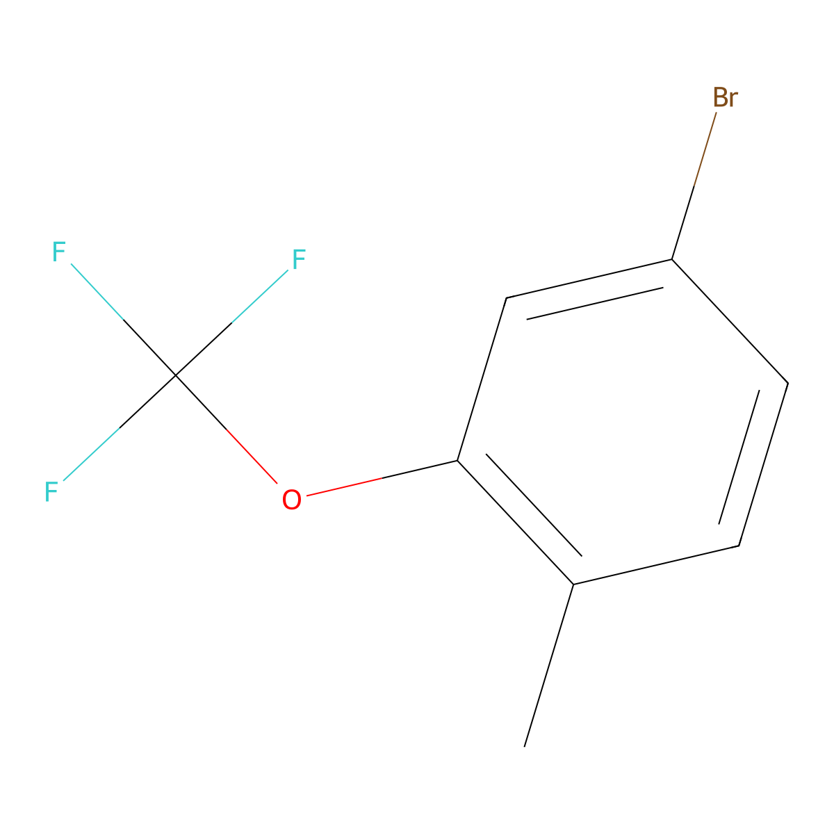 4-Bromo-1-methyl-2-(trifluoromethoxy)benzene molecular structure, CAS 1864141-80-9