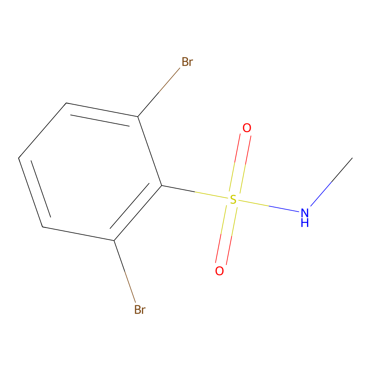 2,6-Dibromo-N-methylbenzene-1-sulfonamide molecular structure, CAS 1864153-96-7