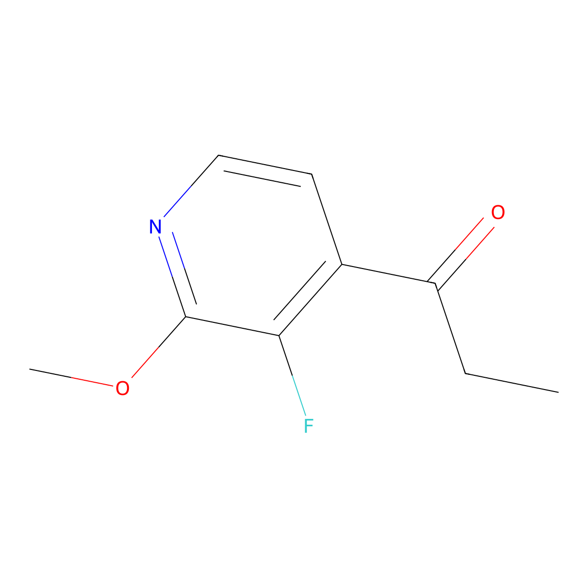 1-(3-Fluoro-2-methoxypyridin-4-yl)propan-1-one molecular structure, CAS 1864176-31-7