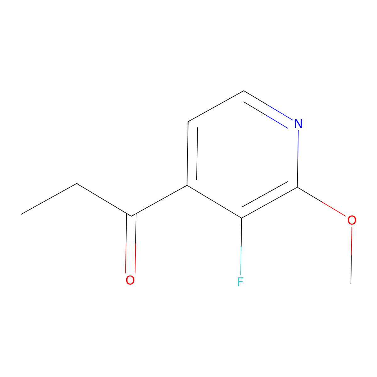 1-(3-Fluoro-2-methoxypyridin-4-yl)propan-1-one molecular structure, CAS 1864176-31-7