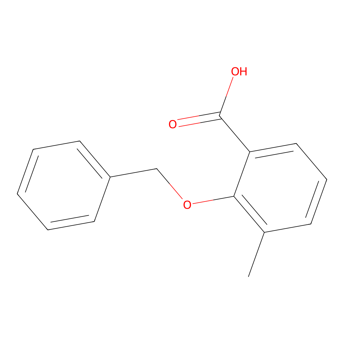 2-(Benzyloxy)-3-methylbenzoic acid molecular structure, CAS 186419-27-2
