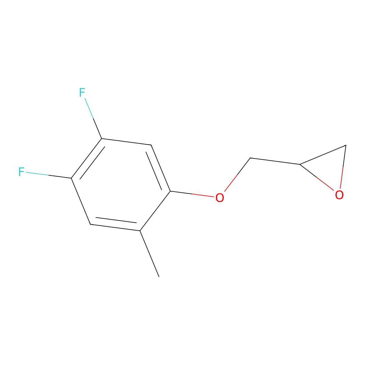 2-[(4,5-Difluoro-2-methylphenoxy)methyl]oxirane molecular structure, CAS 1864192-28-8