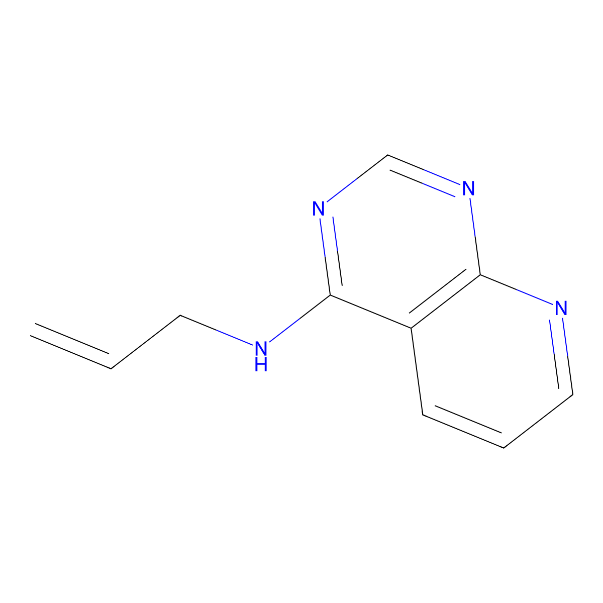 N-allylpyrido[2,3-d]pyrimidin-4-amine molecular structure, CAS 1864195-81-2