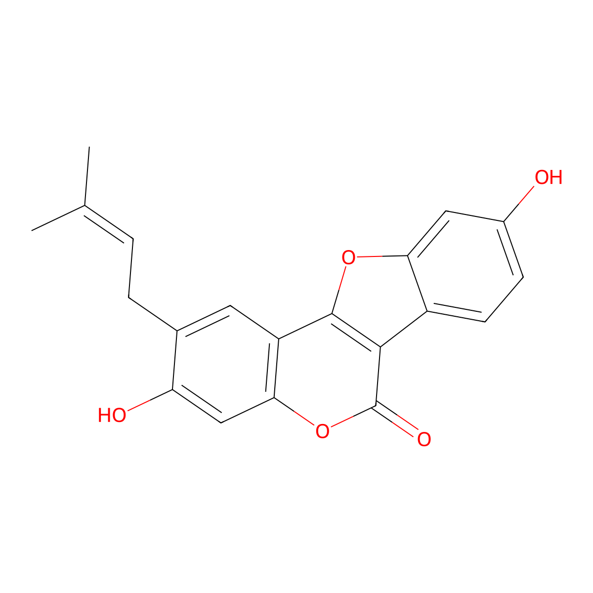 Psoralidin molecular structure, CAS 18642-23-4