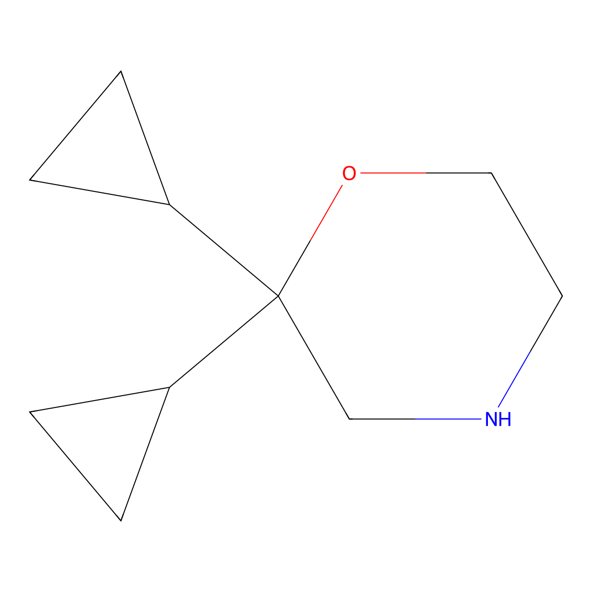 2,2-Dicyclopropylmorpholine molecular structure, CAS 1864222-83-2