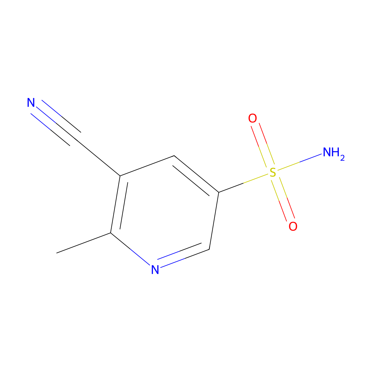 5-Cyano-6-methylpyridine-3-sulfonamide molecular structure, CAS 1864238-04-9