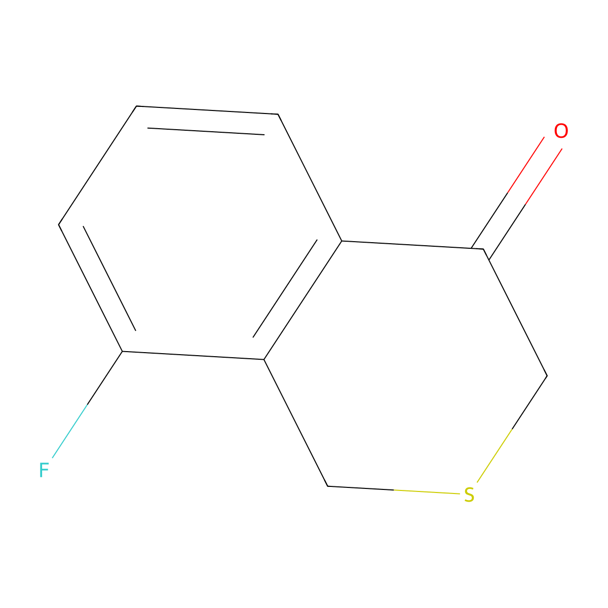 8-fluoro-3,4-dihydro-1H-2-benzothiopyran-4-one molecular structure, CAS 186424-40-8