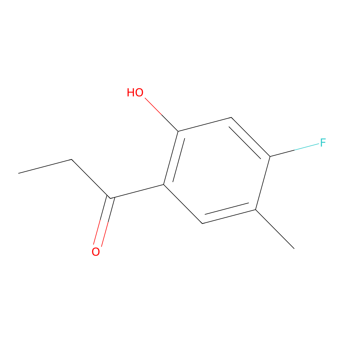 1-(4-Fluoro-2-hydroxy-5-methylphenyl)propan-1-one molecular structure, CAS 1864262-11-2