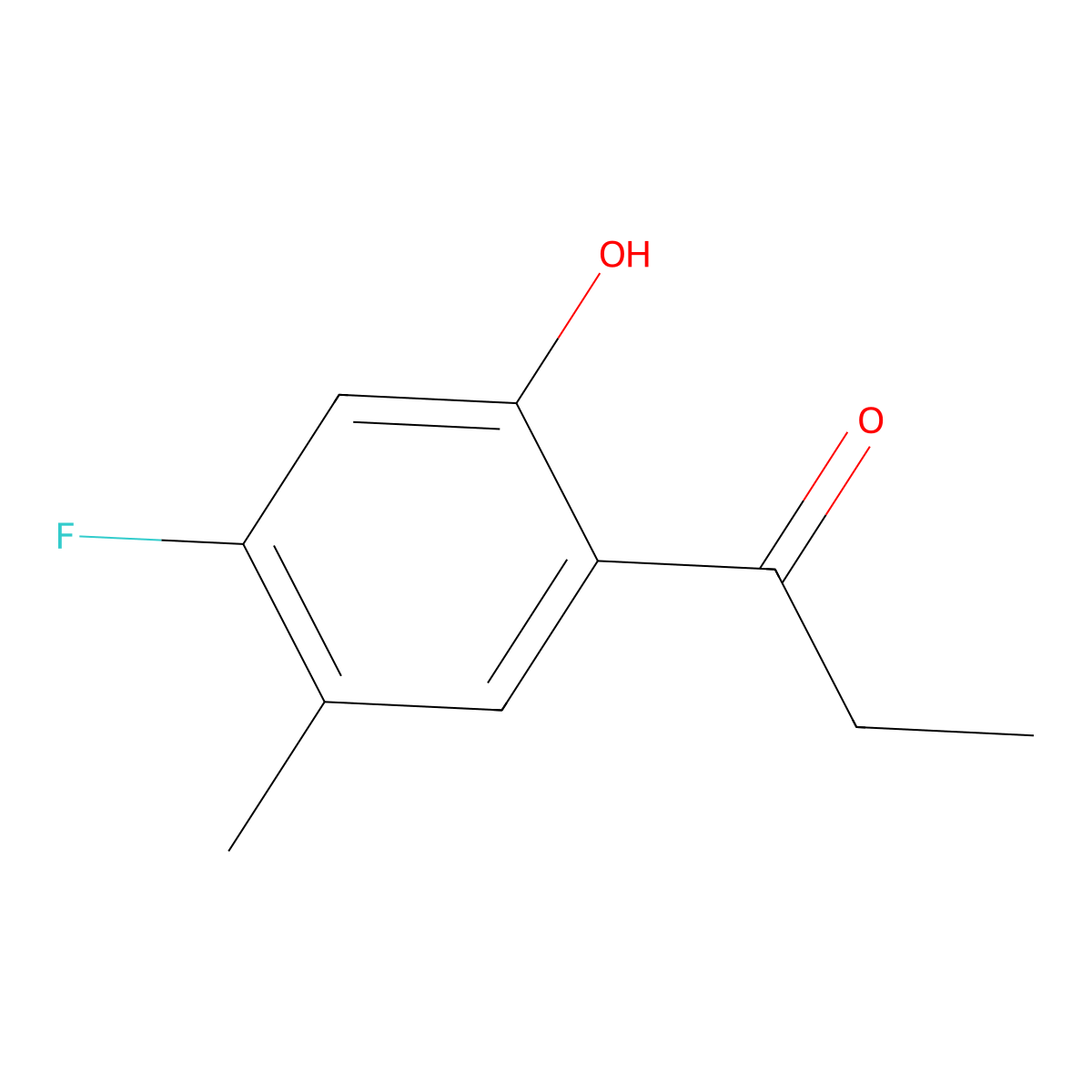 1-(4-Fluoro-2-hydroxy-5-methylphenyl)propan-1-one molecular structure, CAS 1864262-11-2