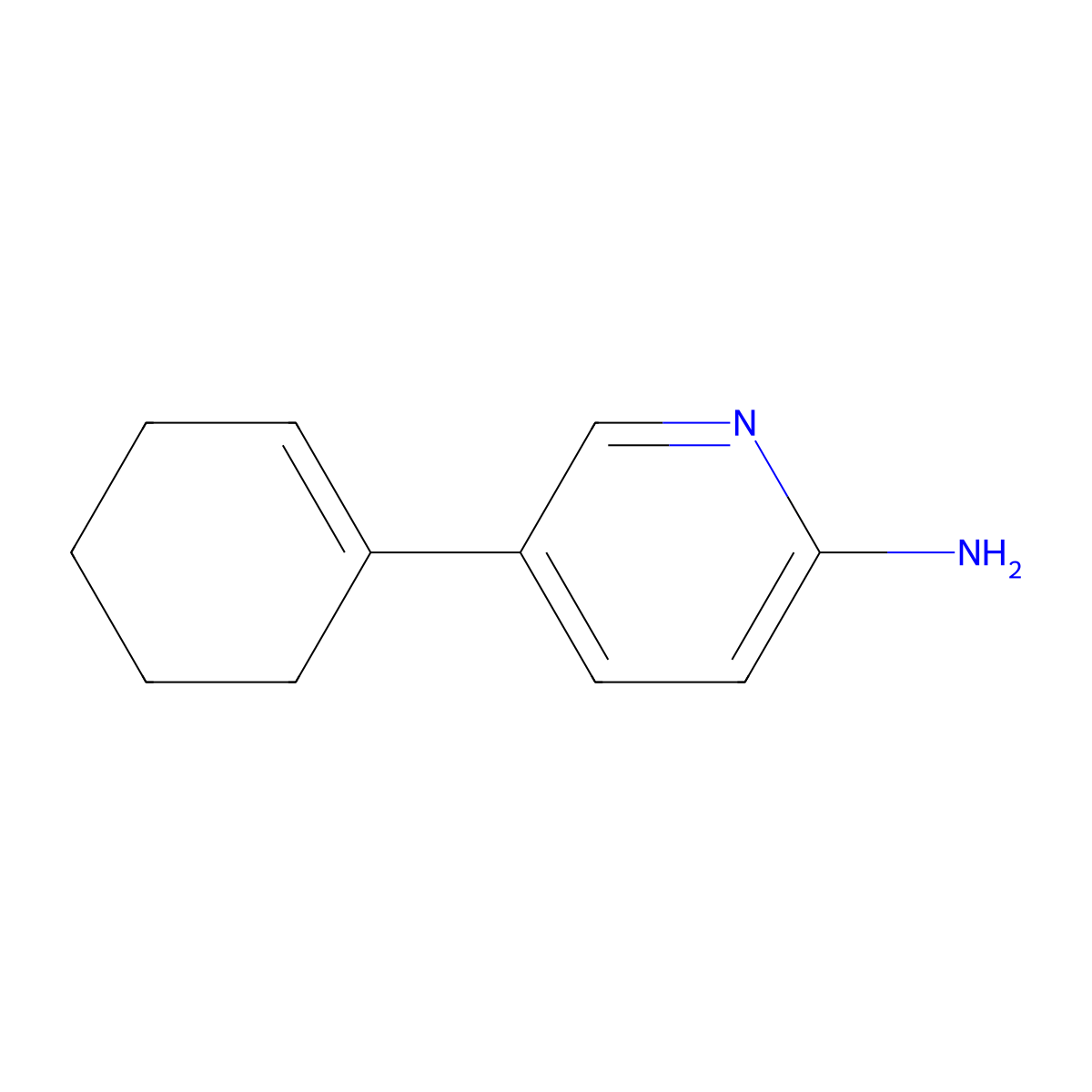 5-(Cyclohex-1-en-1-yl)pyridin-2-amine molecular structure, CAS 1864275-90-0