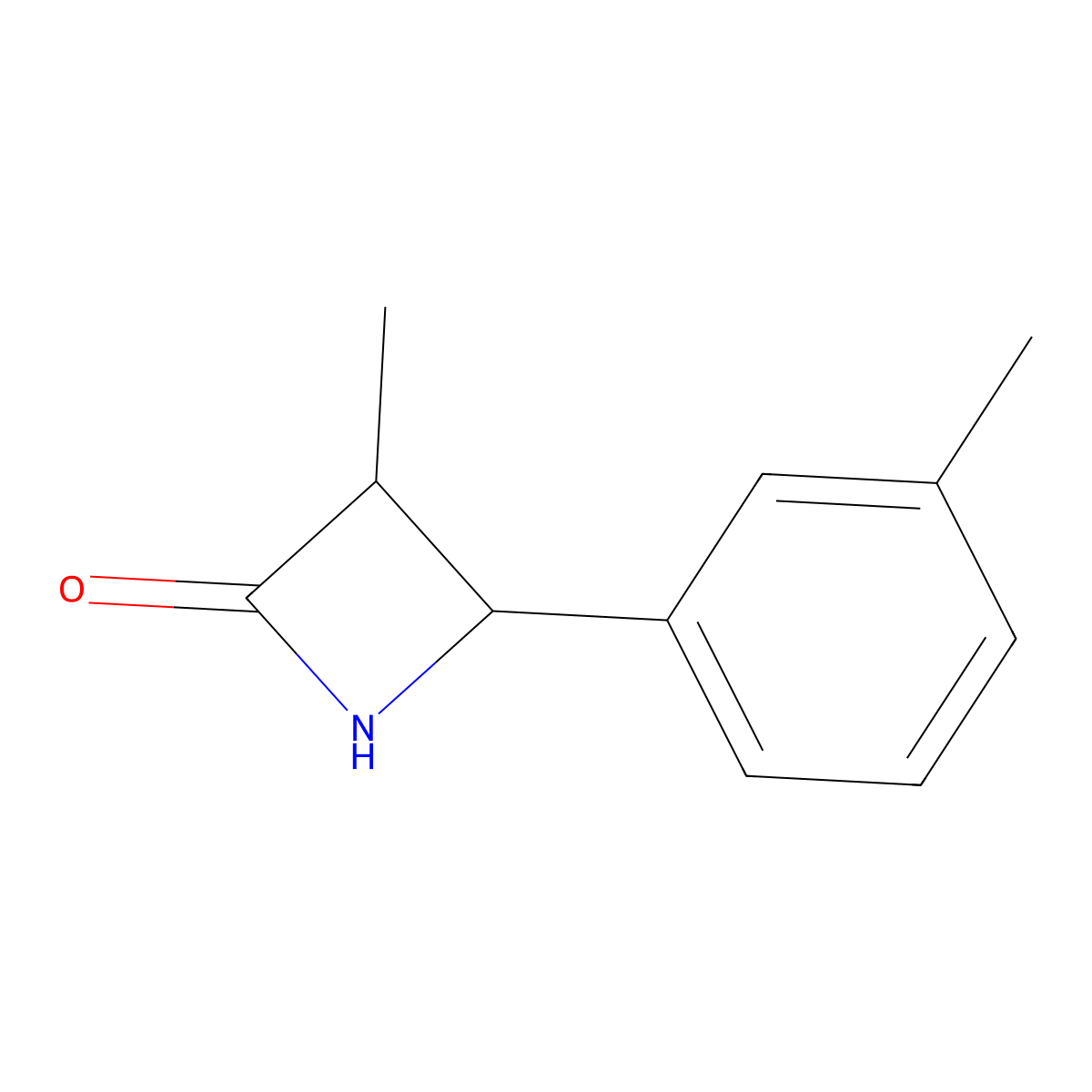 3-Methyl-4-(3-methylphenyl)azetidin-2-one molecular structure, CAS 1864295-42-0