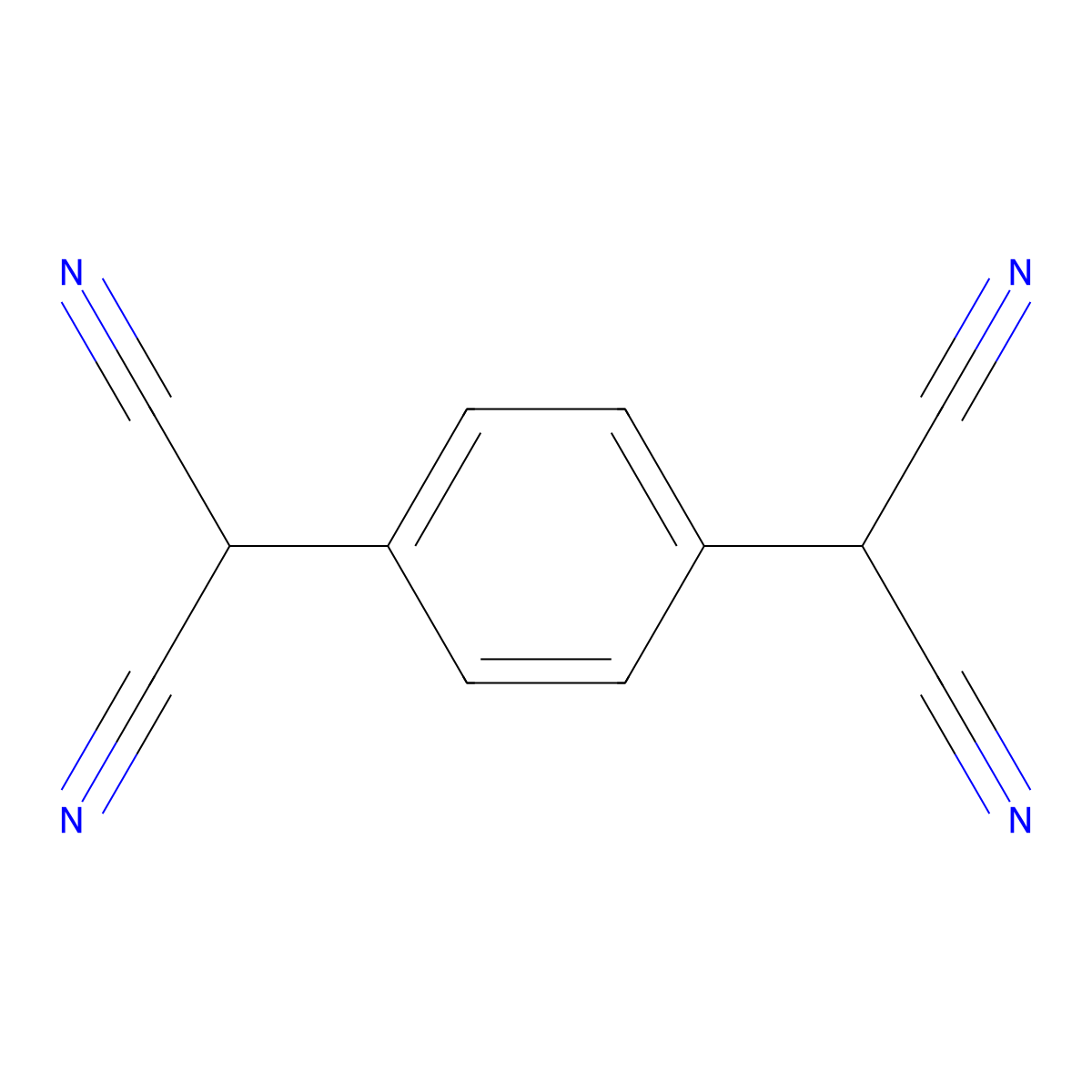 p-Benzenedimalononitrile molecular structure, CAS 18643-56-6