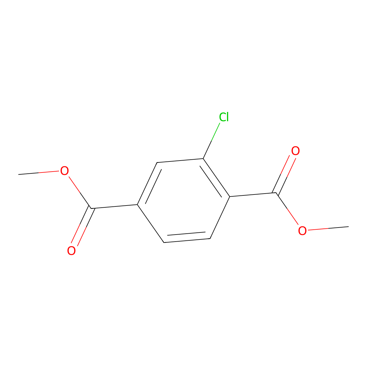 Dimethyl 2-chloroterephthalate molecular structure, CAS 18643-84-0