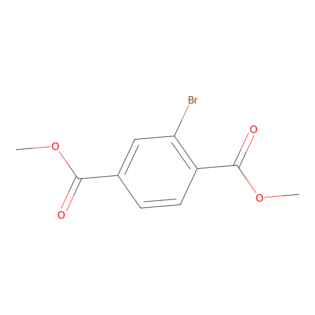 Dimethyl 2-bromoterephthalate molecular structure, CAS 18643-86-2