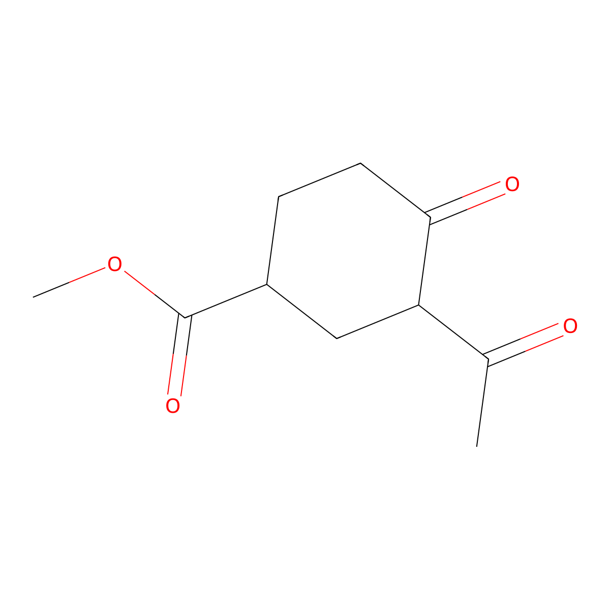 Methyl 3-acetyl-4-oxocyclohexane-1-carboxylate molecular structure, CAS 1864314-19-1