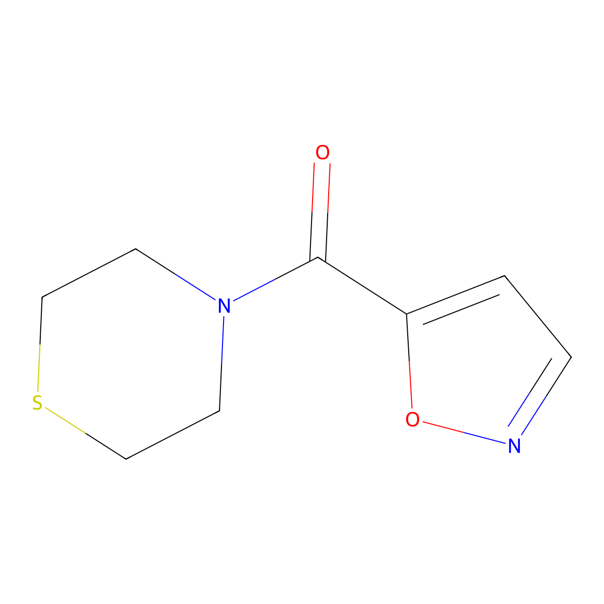 4-(1,2-Oxazole-5-carbonyl)thiomorpholine molecular structure, CAS 1864316-65-3