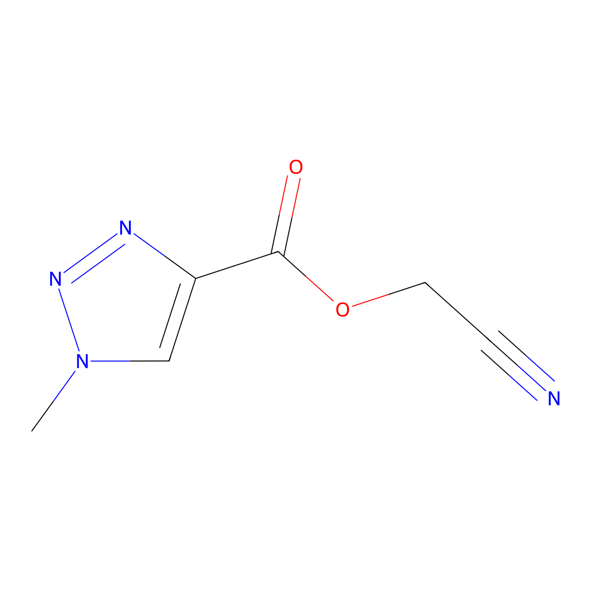 Cyanomethyl 1-methyltriazole-4-carboxylate molecular structure, CAS 1864327-72-9