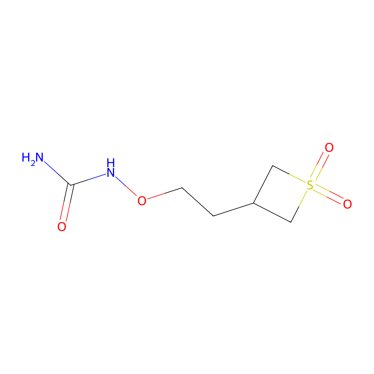 1-(2-(1,1-Dioxidothietan-3-yl)ethoxy)urea molecular structure, CAS 1864337-12-1
