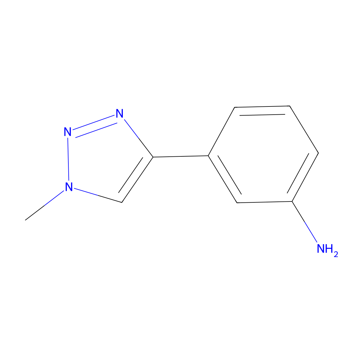 3-(1-methyl-1H-1,2,3-triazol-4-yl)aniline molecular structure, CAS 1864363-69-8