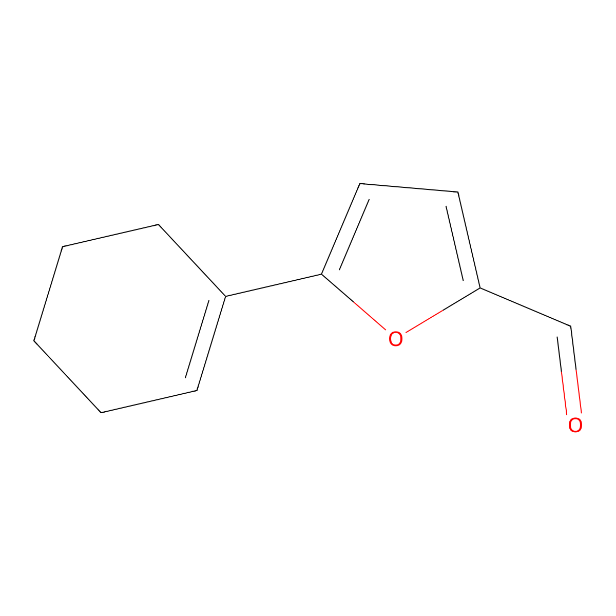 5-(Cyclohex-1-en-1-yl)furan-2-carbaldehyde molecular structure, CAS 1864377-84-3