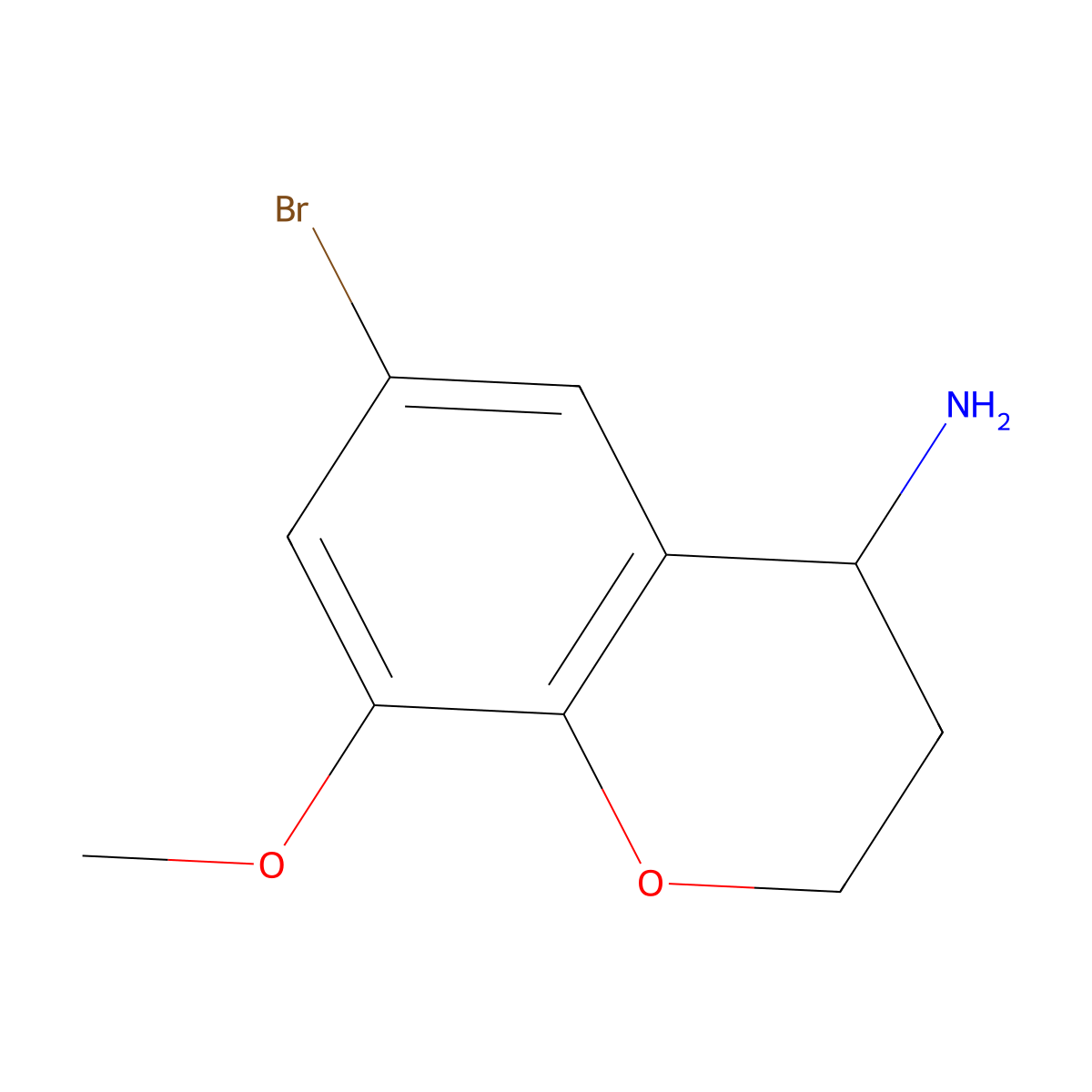 6-Bromo-8-methoxychroman-4-amine molecular structure, CAS 1864379-29-2