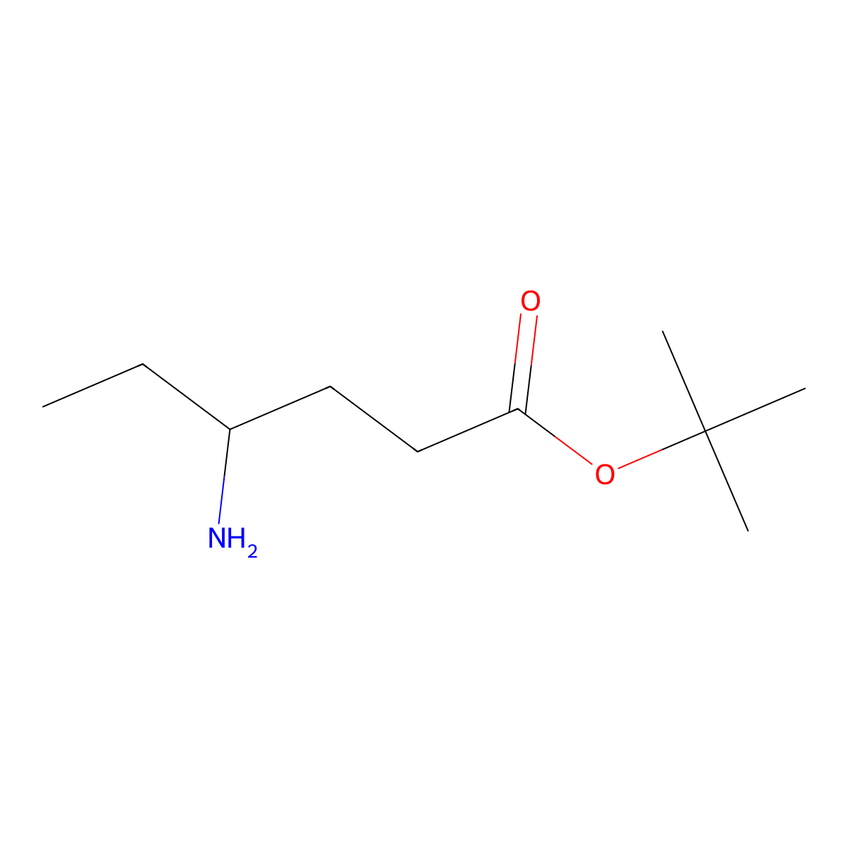 Tert-butyl 4-aminohexanoate molecular structure, CAS 1864400-03-2