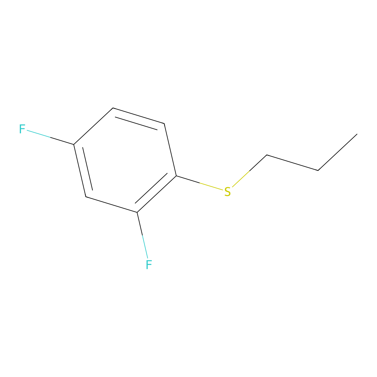 (2,4-Difluorophenyl)(propyl)sulfane molecular structure, CAS 1864414-68-5