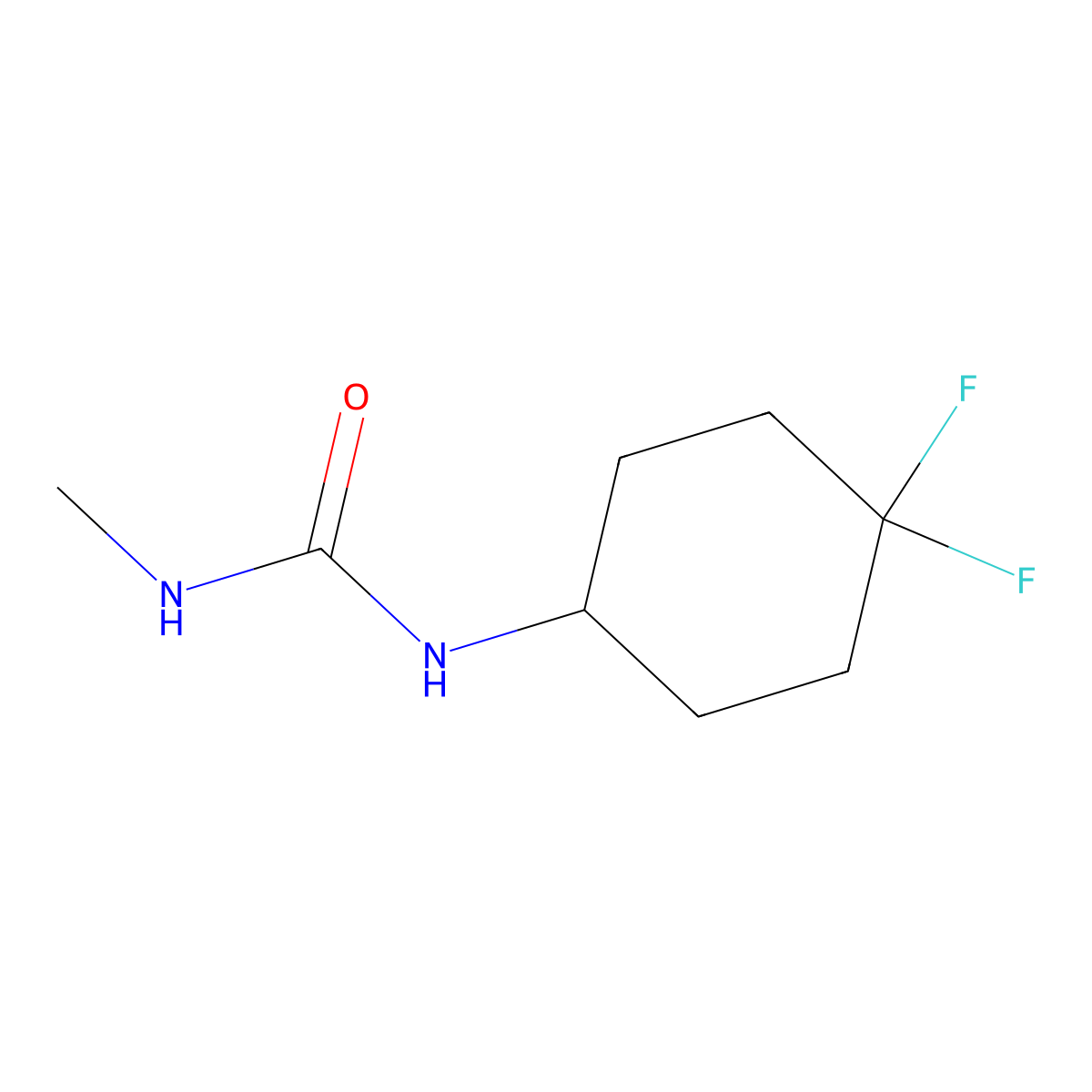 1-(4,4-Difluorocyclohexyl)-3-methylurea molecular structure, CAS 1864423-64-2
