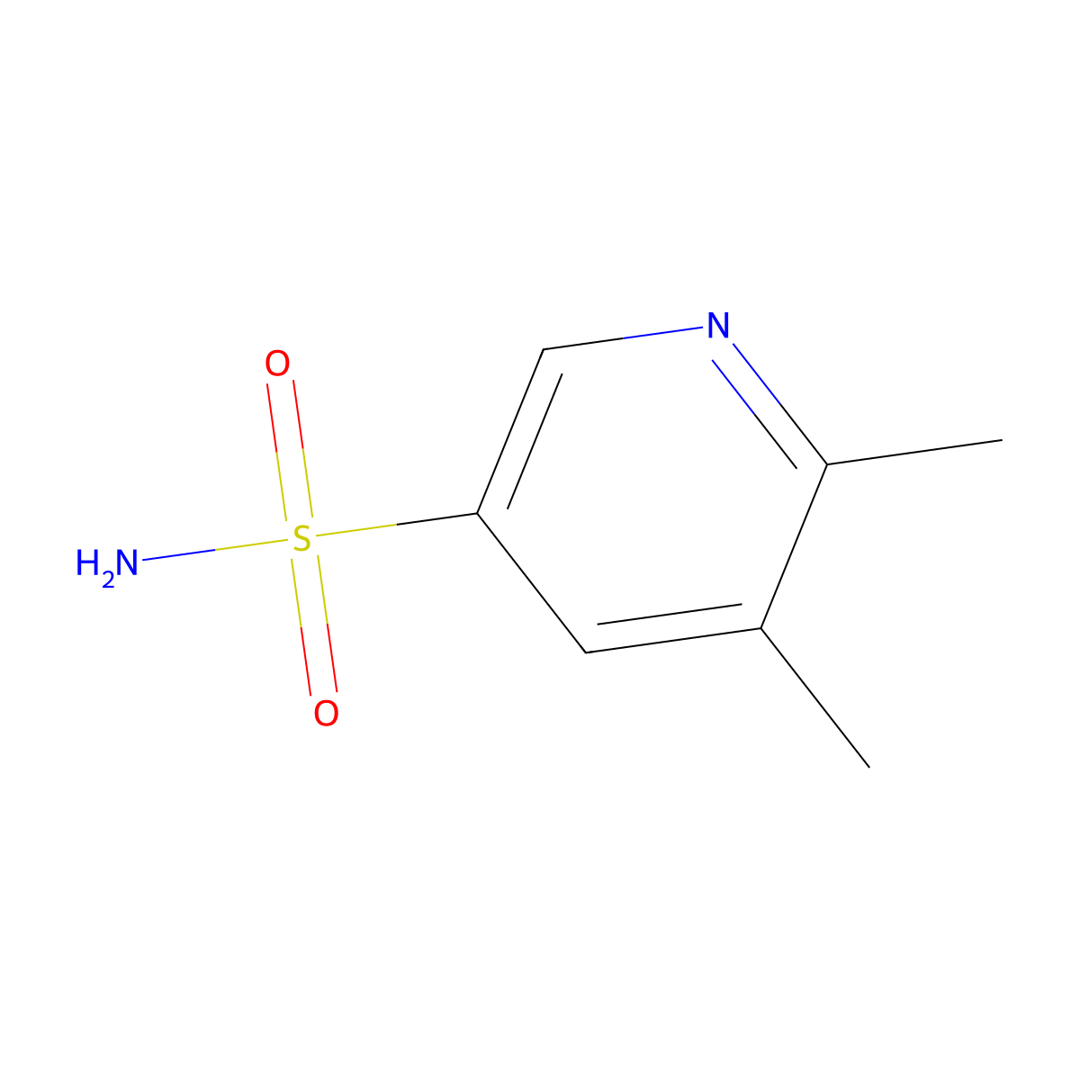 5,6-Dimethylpyridine-3-sulfonamide molecular structure, CAS 1864426-35-6