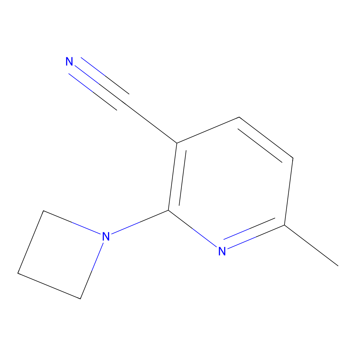 2-(Azetidin-1-yl)-6-methylpyridine-3-carbonitrile molecular structure, CAS 1864431-33-3