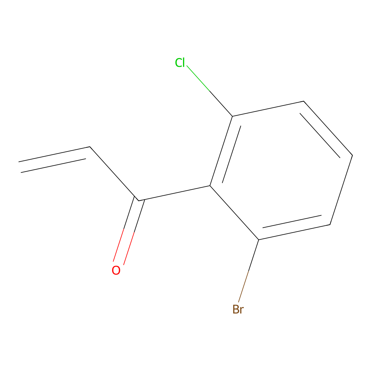 1-(2-Bromo-6-chlorophenyl)prop-2-en-1-one molecular structure, CAS 1864440-32-3