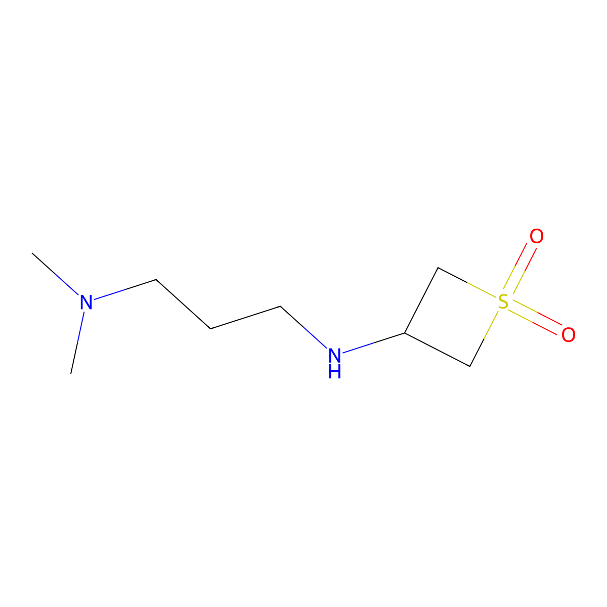 3-((3-(Dimethylamino)propyl)amino)thietane 1,1-dioxide molecular structure, CAS 1864467-89-9