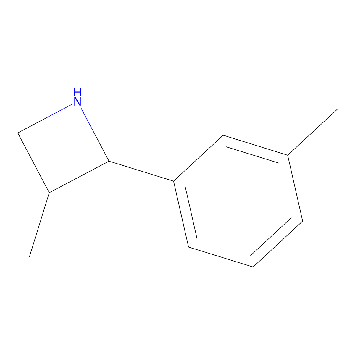 3-Methyl-2-(3-methylphenyl)azetidine molecular structure, CAS 1864472-00-3