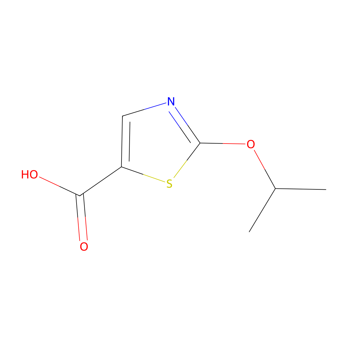 2-Isopropoxythiazole-5-carboxylic acid molecular structure, CAS 1864477-46-2