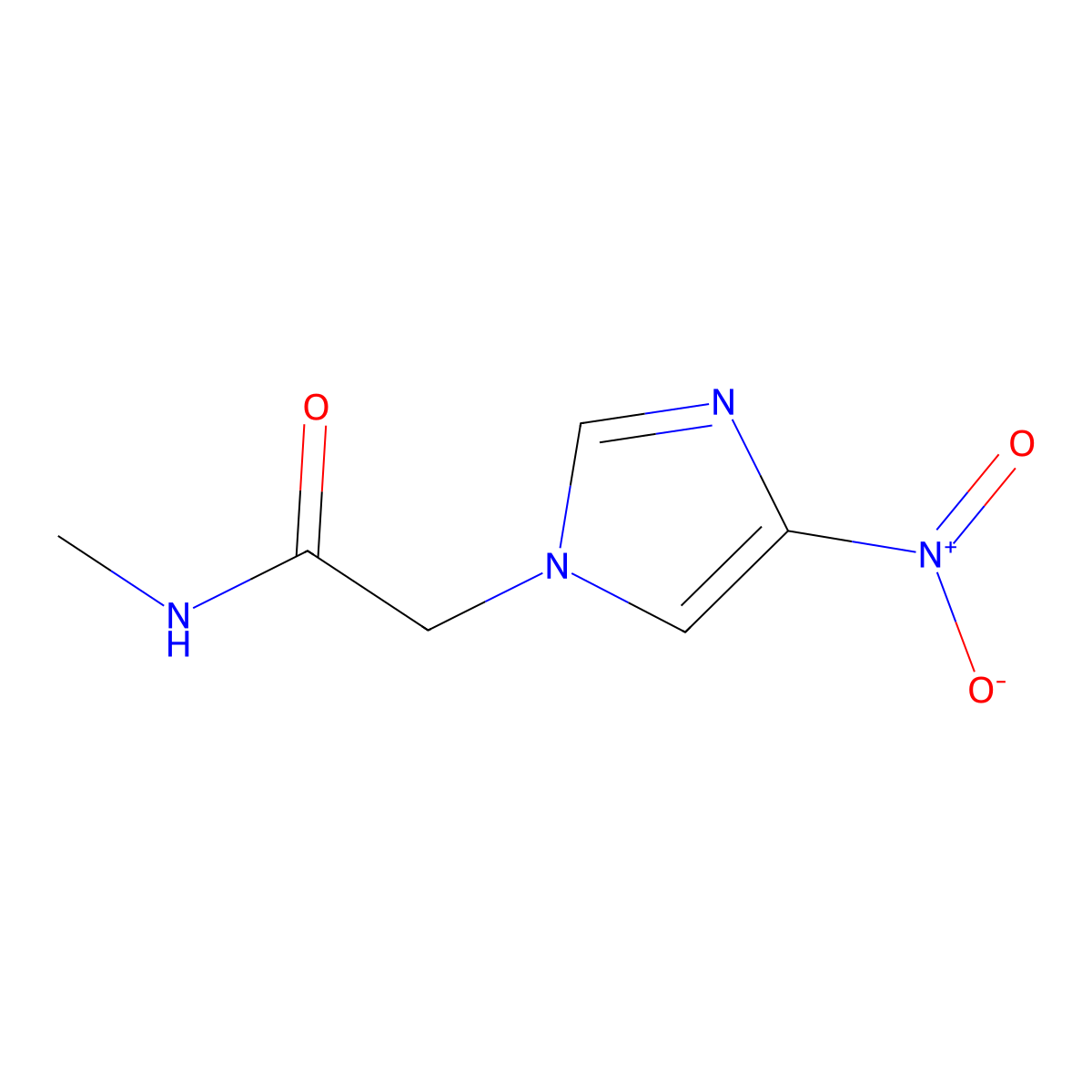 N-methyl-2-(4-nitro-1H-imidazol-1-yl)acetamide molecular structure, CAS 1864478-01-2
