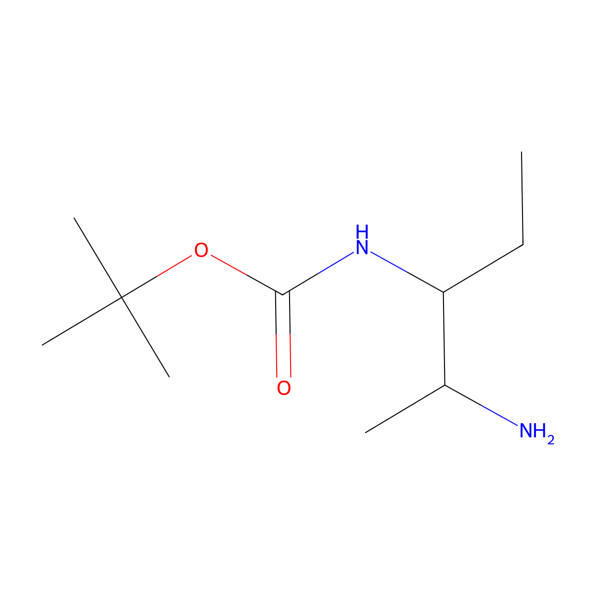tert-butyl N-(2-aminopentan-3-yl)carbamate molecular structure, CAS 1864486-35-0