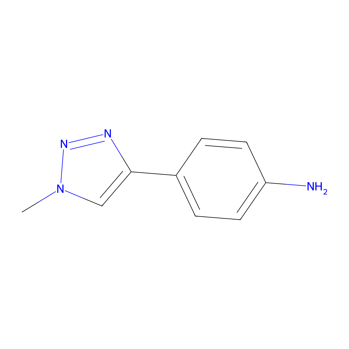 4-(1-methyl-1H-1,2,3-triazol-4-yl)aniline molecular structure, CAS 1864487-90-0