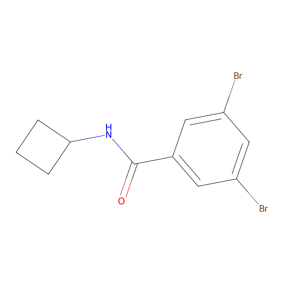 3,5-Dibromo-N-cyclobutylbenzamide molecular structure, CAS 1864489-94-0