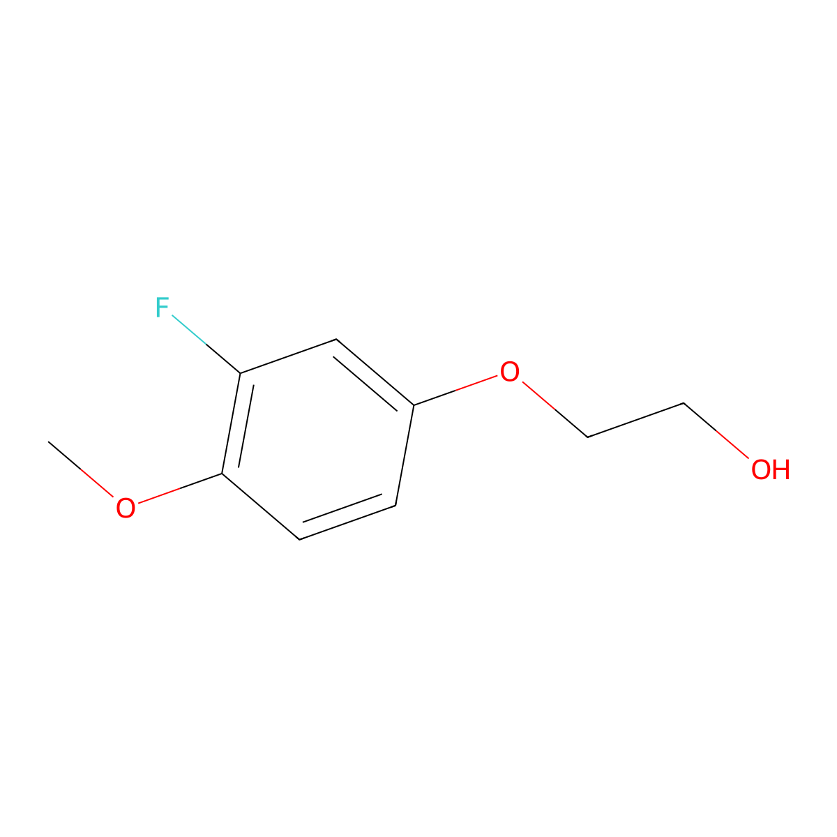 2-(3-Fluoro-4-methoxyphenoxy)ethanol molecular structure, CAS 1864499-27-3
